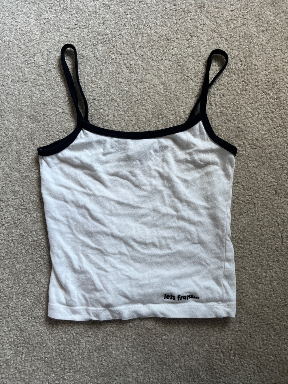 Iets Frans White & Black Trim Tank Top